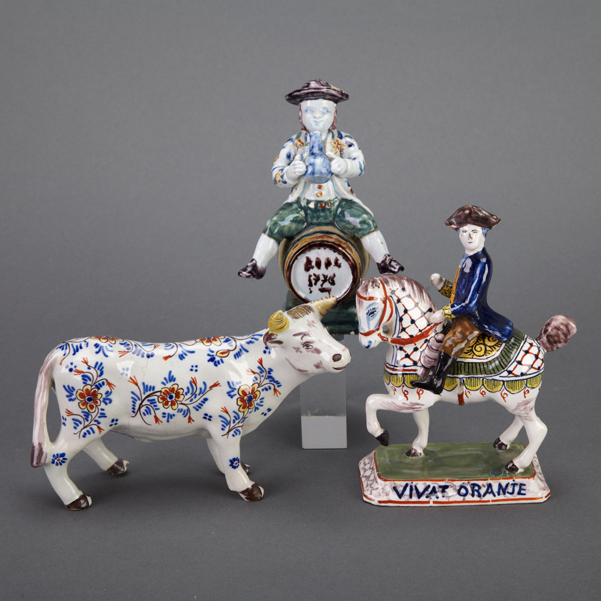 Delft Polychrome Figure on Horseback 17821e