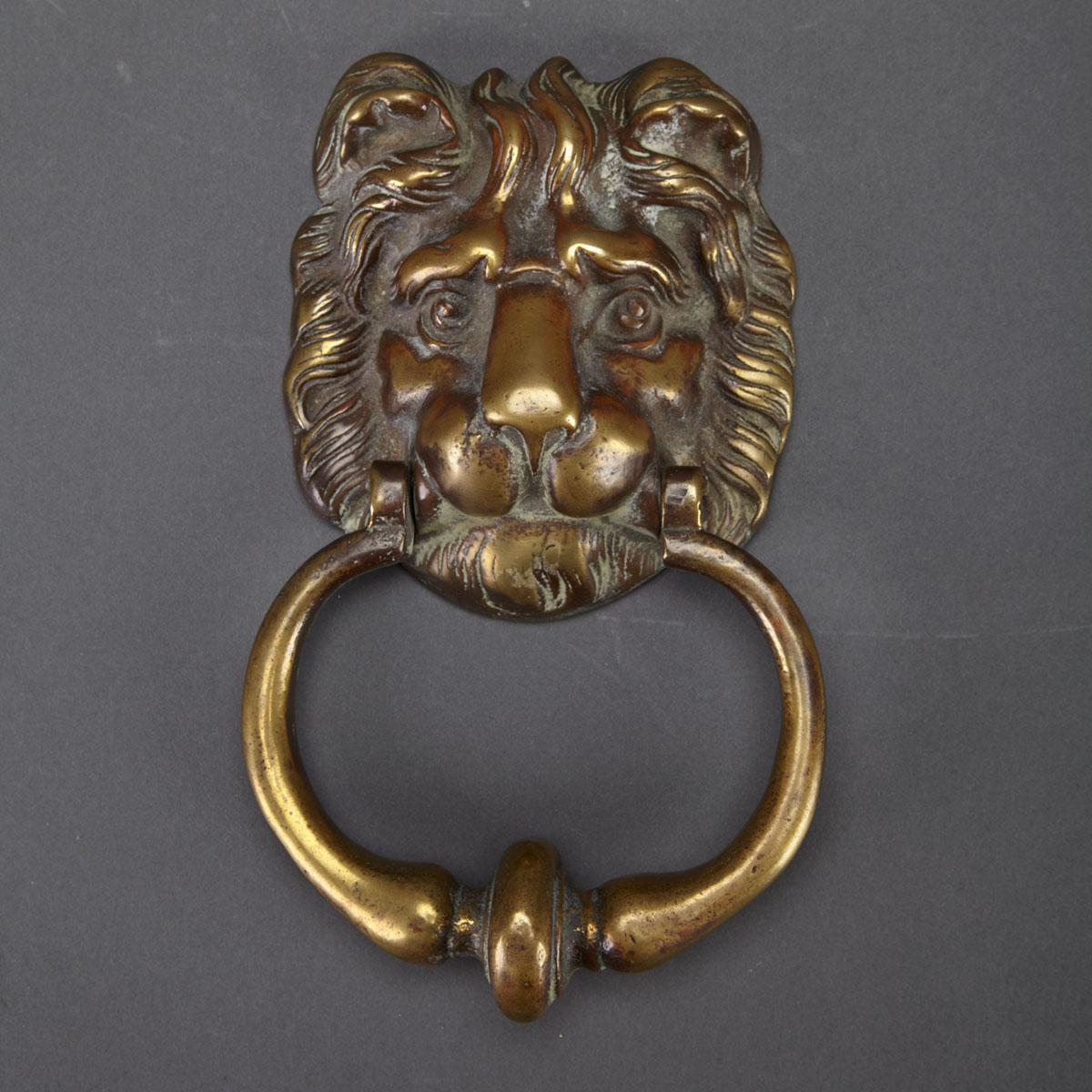 Brass Lion mask Door Knocker early