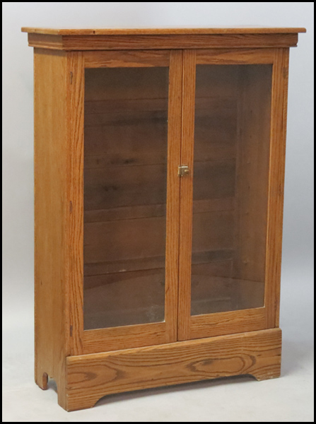 OAK TWO-DOOR CABINET. Electrified