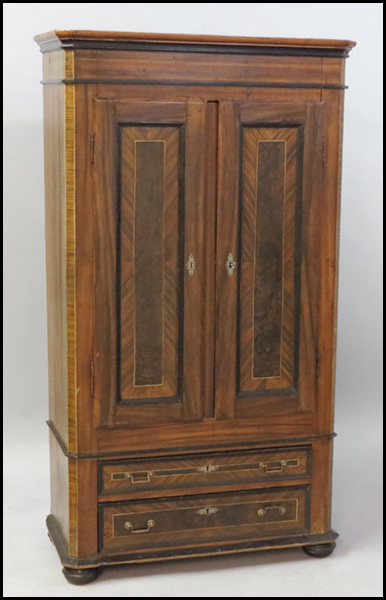 MAHOGANY TWO DOOR CABINET WITH 1782f1