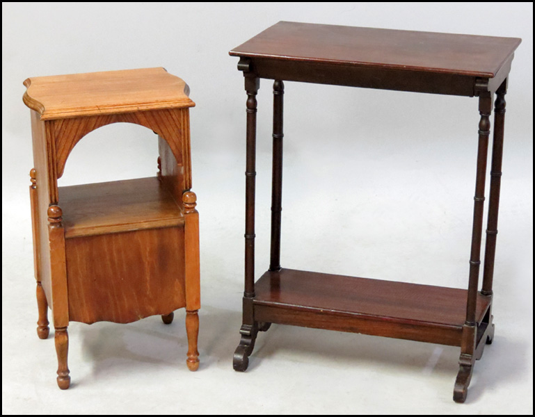 MAHOGANY SINGLE DRAWER OCCASIONAL TABLE.