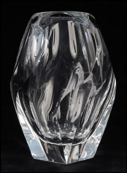 MOSER CRYSTAL VASE. Height: 8''