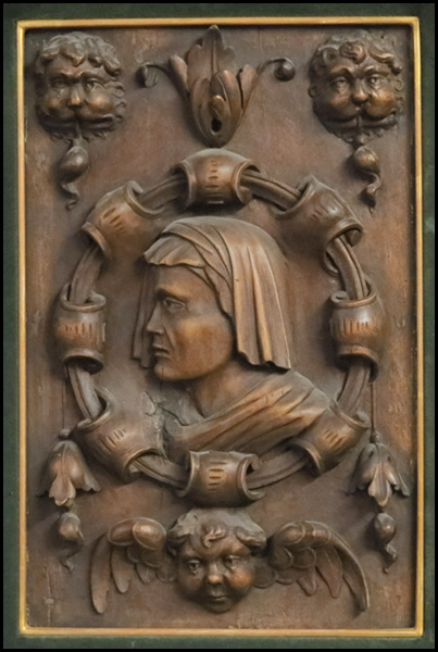 CONTINENTAL CARVED WOOD PLAQUE  17833f