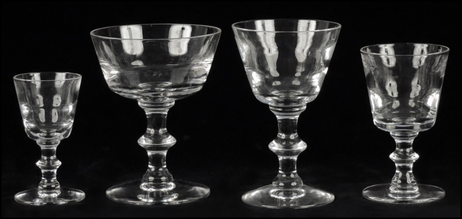 HEISEY CRYSTAL STEMWARE SERVICE IN THE