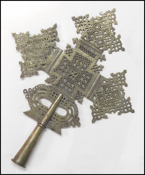 ETHIOPIAN METAL CROSS. Height: