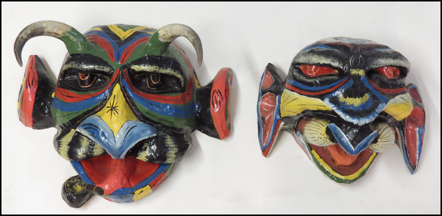 TWO HAITIAN PAPER MACHE CARNIVAL 178368