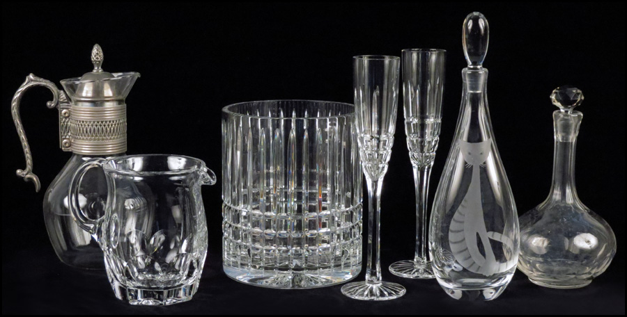 THREE GLASS DECANTERS Together 178372