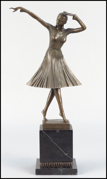 BRONZE ART DECO STYLED FIGURE  17836c