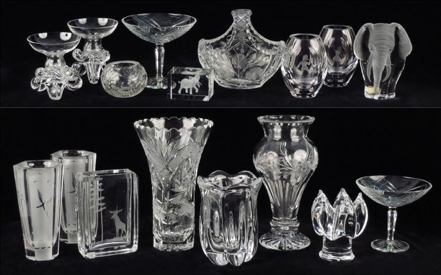 COLLECTION OF CUT AND ETCHED GLASS  178377