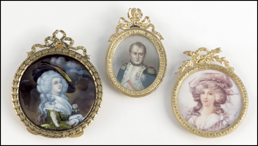 THREE FRAMED MINIATURES Condition  178384