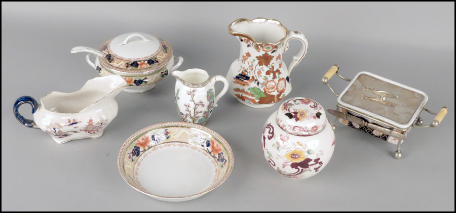 ENGLISH PORCELAIN AND SILVERPLATE 1783c0