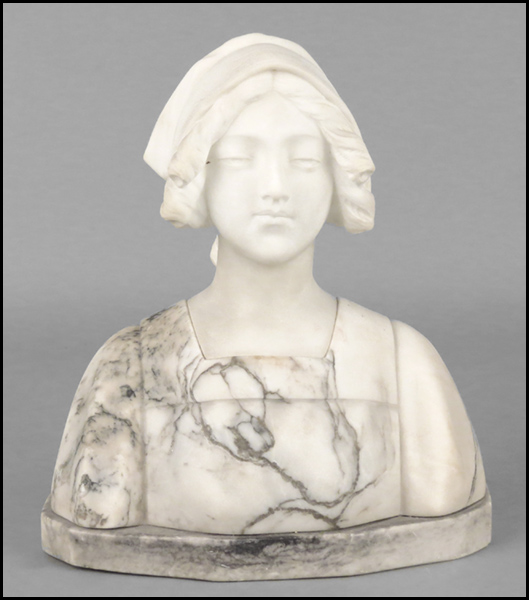 CARVED MARBLE FEMALE BUST height 1783d1
