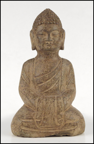 CARVED STONE BUDDHA Height 12  17841d