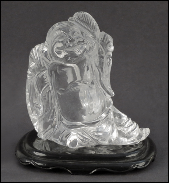 CARVED ROCK CRYSTAL FIGURE OF HOTEI  178417