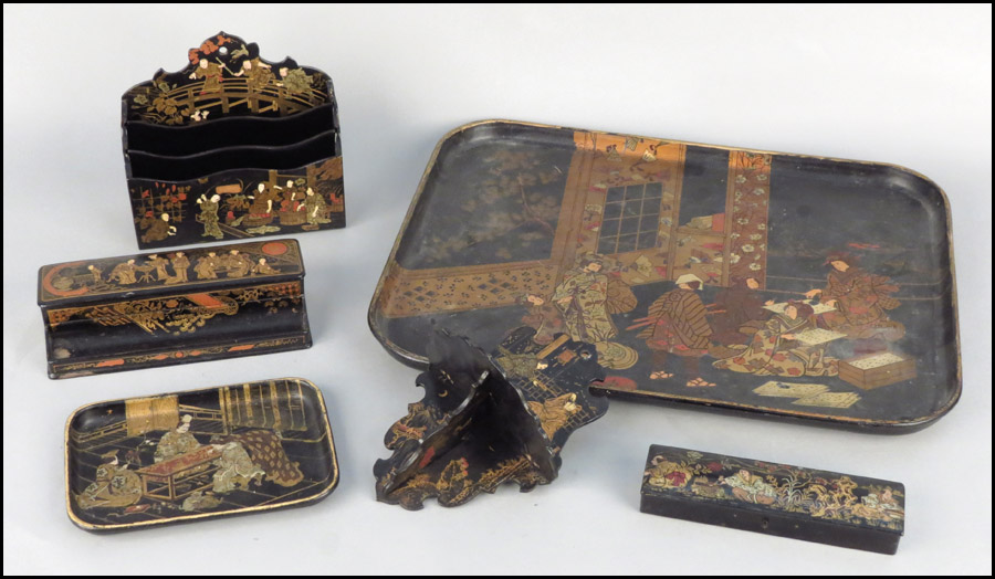 GROUP OF PAPIER MACHE LACQUERED 178439