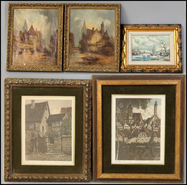 GROUP OF FIVE 20TH CENTURY FRAMED 17846f