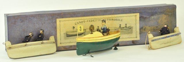 CARETTE BOXED SPEEDBOAT SET c.1905