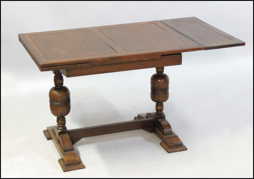 ENGLISH OAK DRAW LEAF TABLE. H: