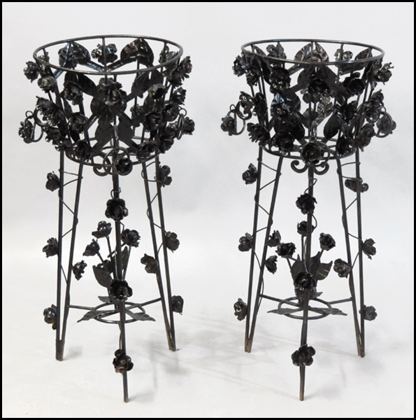 PAIR OF PAINTED METAL PLANT STANDS  178624