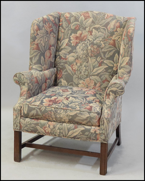 PAIR OF UPHOLSTERED WINGBACK CHAIRS  178639
