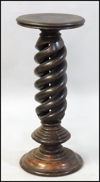 CARVED MAHOGANY BARLEY TWIST PEDESTAL  178667