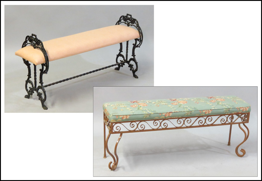 PAINTED IRON BENCH Together with 178670