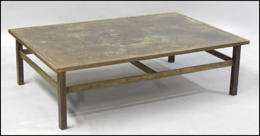 PATINATED BRONZE COCKTAIL TABLE  17867e