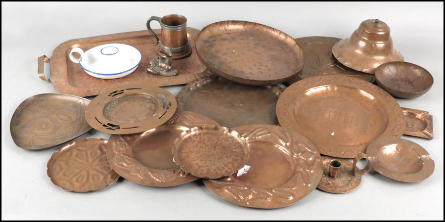 COLLECTION OF COPPER TABLE ARTICLES  1786ae