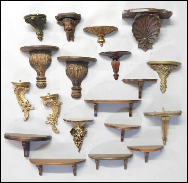 COLLECTION OF WALL BRACKETS Giltwood 1786c5
