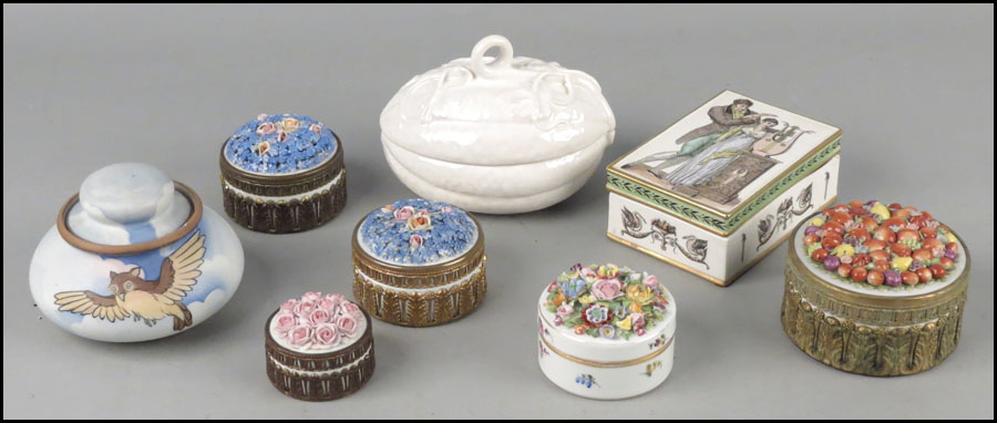 MOTTAHEDEH PORCELAIN BOX. Together with