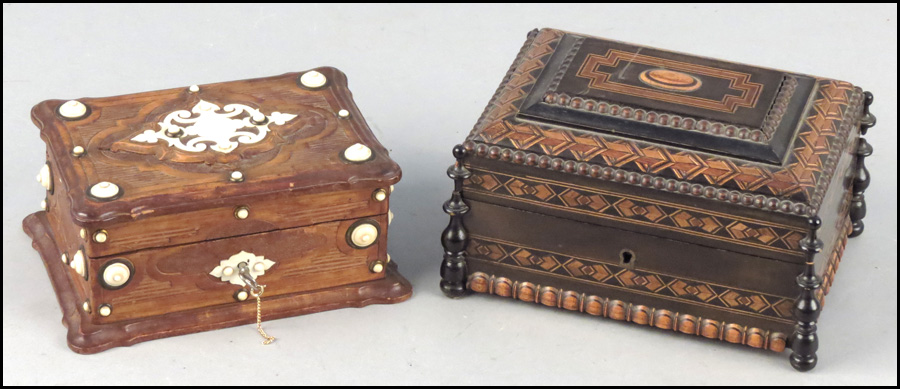 TURNBRIDGE WARE STYLE INLAID BOX.