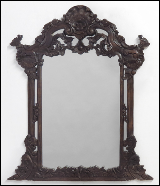 CARVED MAHOGANY MIRROR 57 x 17871c