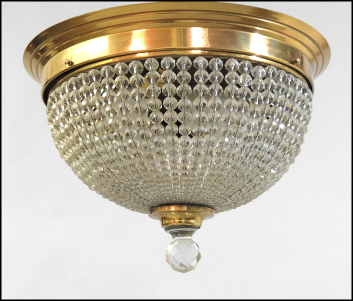 BRASS AND GLASS CEILING FIXTURE  178726