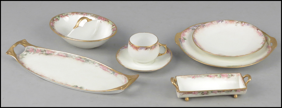 GERMAN GILT AND PAINTED PORCELAIN