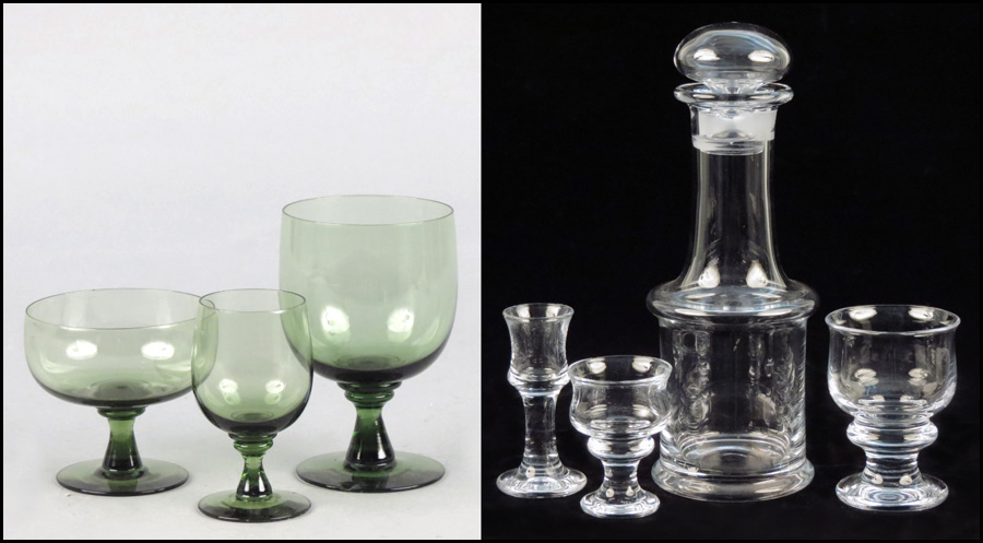 TWO HOLMEGAARD GLASS PARTIAL STEMWARE