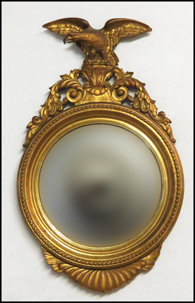 FEDERAL STYLE GILTWOOD CONVEX MIRROR.