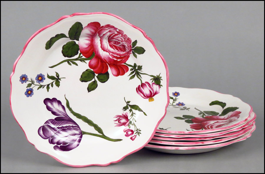 SET OF SIX FRENCH FAIENCE PLATES  178769