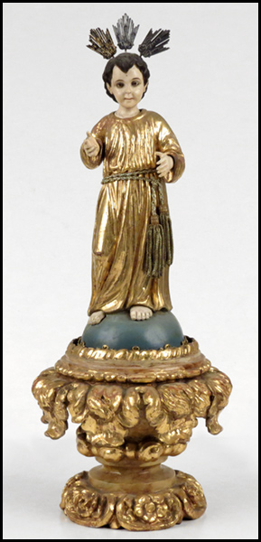 CONTINENTAL PARCEL GILT FIGURE OF THE