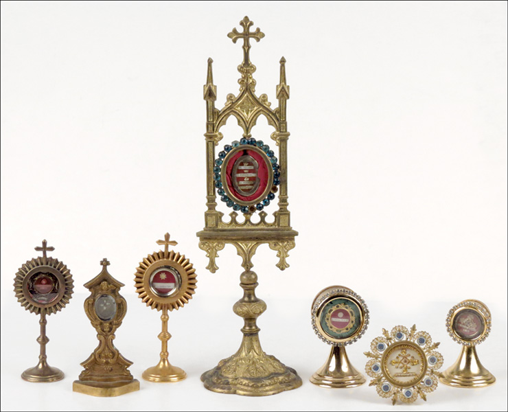 GILT METAL RELIQUARY OF S.S. FELICIS.