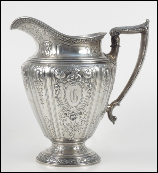 GORHAM STERLING SILVER WATER PITCHER.