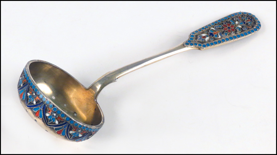 RUSSIAN GILT SLVER AND ENAMEL LADLE  178792