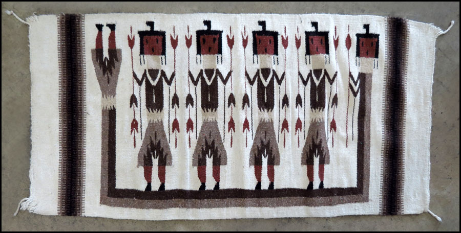 NAVAJO RUG. 5' x 2'7'' Condition: