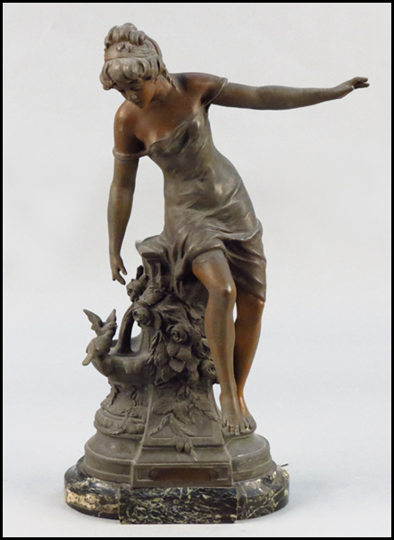 PATINATED METAL FIGURE OF A MAIDEN 178827
