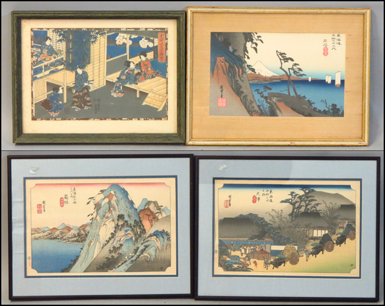 GROUP OF FOUR ASSORTED FRAMED JAPANESE 178851