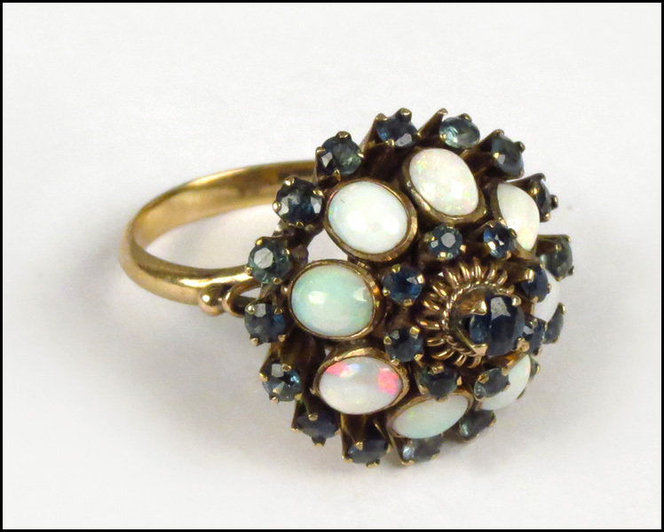 OPAL SAPPHIRE AND 18 KARAT YELLOW 17887b