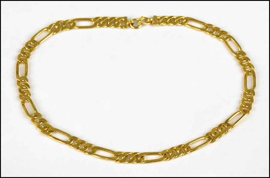 22 KARAT YELLOW GOLD LINK NECKLACE.