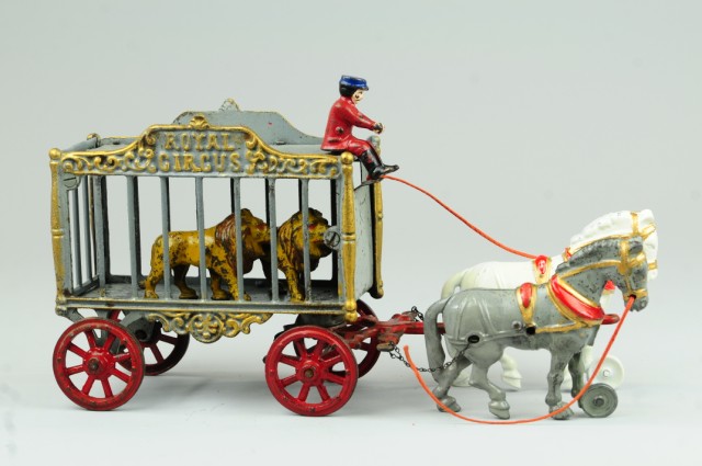 HUBLEY ROYAL CIRCUS LION CAGE WAGON 178952