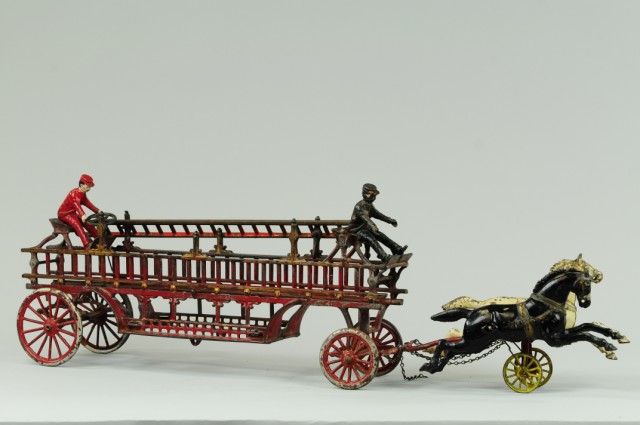 DENT HORSE DRAWN HOOK AND LADDER WAGON