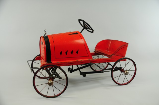 RED AMERICAN NATIONAL PEDAL CAR Pressed