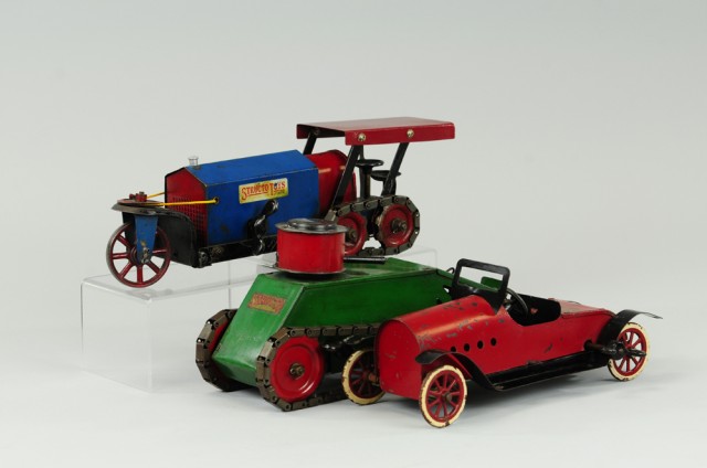 THREE STRUCTO TOYS Pressed steel examples